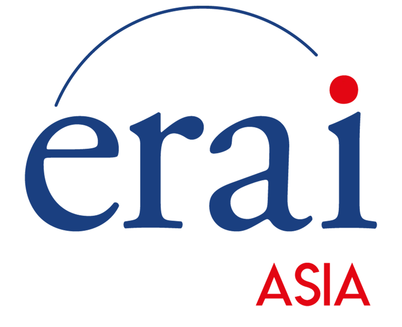 Stylized logo of ERAI Asia representing clean shapes in blue and red, evoking professional modernity and dynamism.