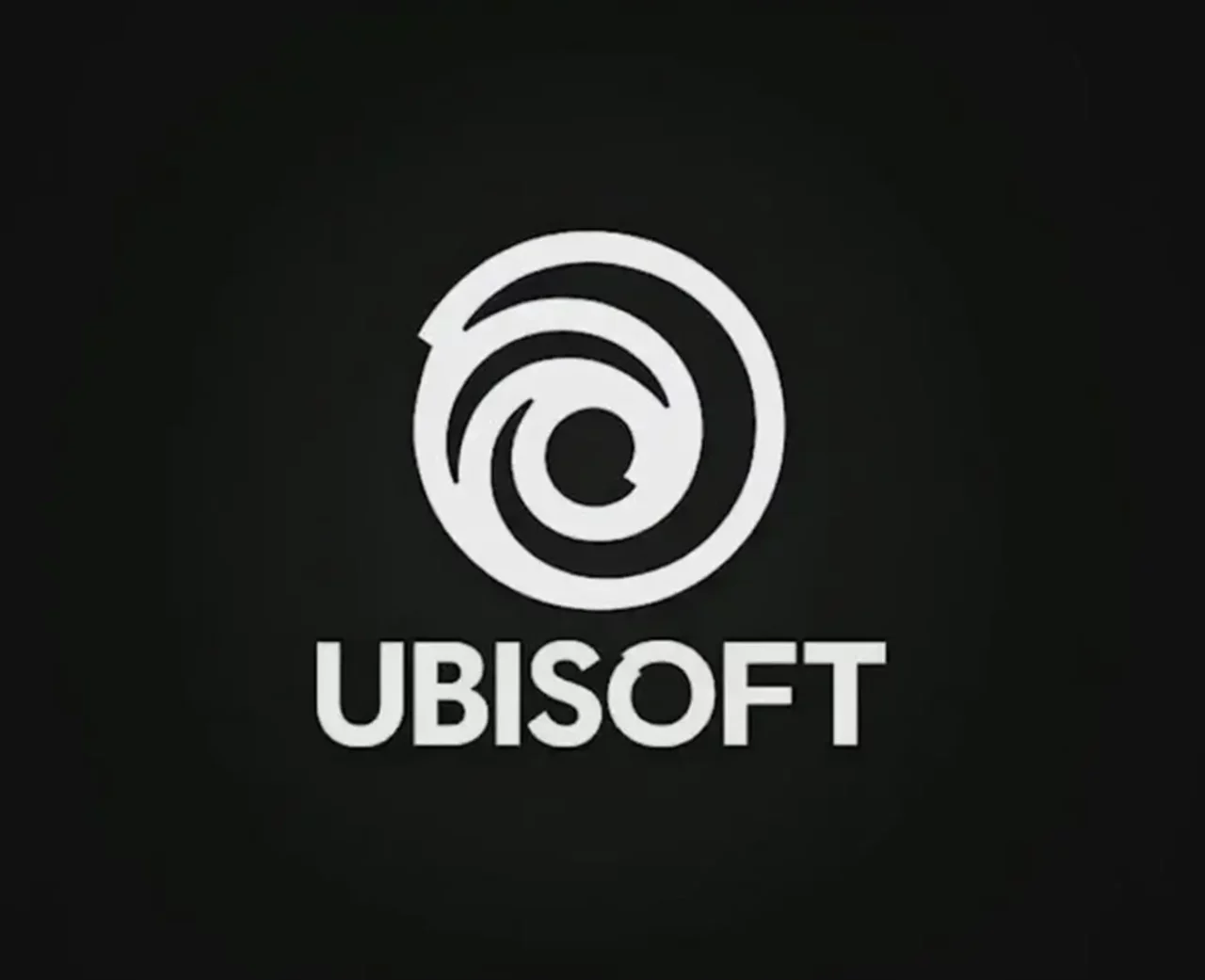 Official Ubisoft logo, consisting of a stylised spiral in white on a black background, with the name "UBISOFT" written in capital letters below the symbol.